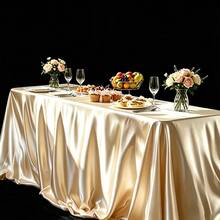 89.76 Inch (228 Cm) Round Satin Tablecloth - Elegant Smooth Fabric Tablecloth For Weddings, Birthdays, Christmas, Halloween Parties And Dining Table Decor - Multicolor - View 59