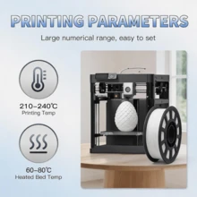 PLA Basic1.75mm 3D Printer Consumables, Size Accuracy+/-0.02mm 3D Printing Consumables, 255g (0.56lb) Spool, Neat And Unobstructed Wiring, Most Suitable For Beginners, Suitable For Most FDM 3D Printers - View 2