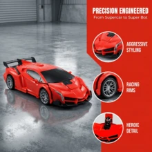 Jovow Transforming Robot  With Remote Control - 2-In-1 Electric Racing Toy, 360° Spinning, App-Controlled,, Transformable Robot To , Compatible With Smartphones/Tablets, Christmas/Halloween Gift For & Teens  - Ideal For Indoor/ Racing & Robot Battles - Red - View 12