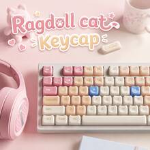 Meow-Ning Ragdoll Cat MAO Profile 149 Keys Glossy PC Material Candy Color Mechanical Keyboard Keycaps, Suitable For MAO Layout Mechanical Keyboards, Cute Gift Choice - View 5