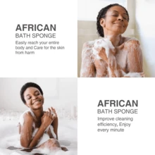 3pcs African Bath Sponge Long Mesh Bath Sponge Exfoliating Shower Body Scrubber Back Scrubbing Skin Smoothing, Perfect For Daily Use - View 4