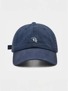 1件中性字母刺繡棒球帽 休閒鴨舌帽 戶外運動登山遮陽 可調節嘻哈街頭風卡車帽 - 常規 - 查看 11
