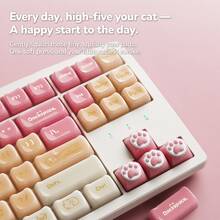 Meow-Ning Ragdoll Cat MAO Profile 149 Keys Glossy PC Material Candy Color Mechanical Keyboard Keycaps, Suitable For MAO Layout Mechanical Keyboards, Cute Gift Choice - View 4
