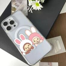 エルフ ツインテール ピンクのハート アニメキャラクターケース,プレゼント用・自分用両方に大活躍！感あふれるキュートスマホケース - クリア - チェックする 3