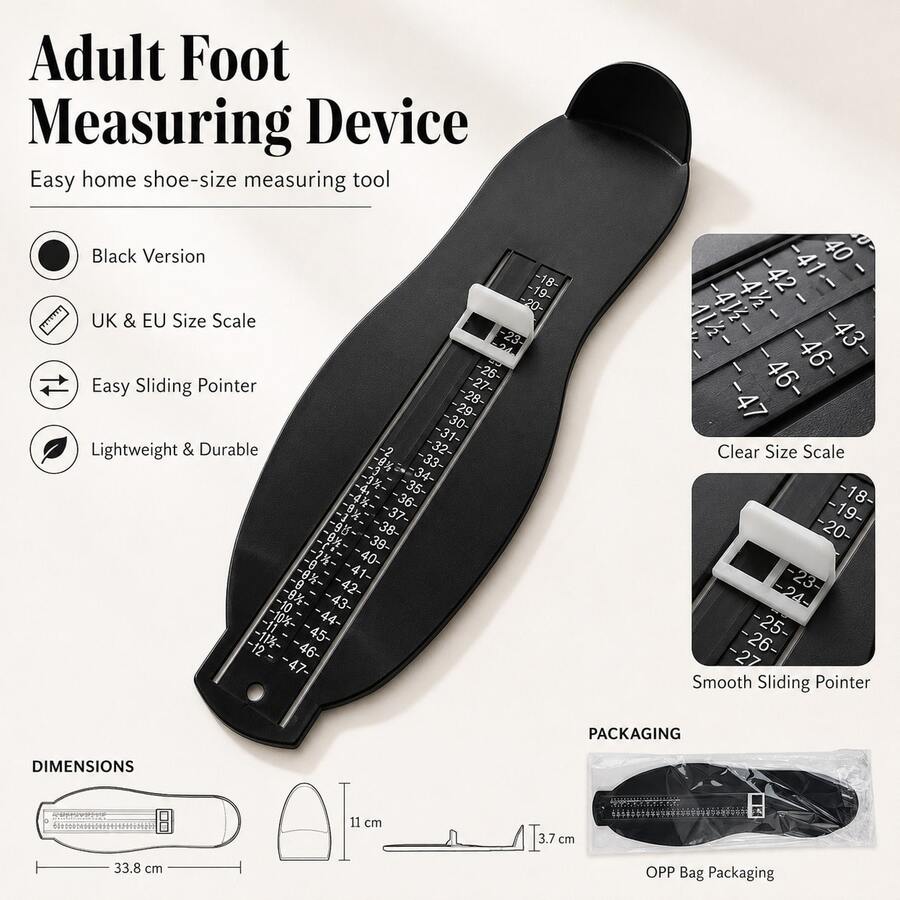 1pc Multi-Color Shoe Size Measuring Ruler, Suitable For Men, Women, Adults And Children, Provides Accurate Measurement, Easily Measure Foot Length At Home - One Size Fits All - View 1