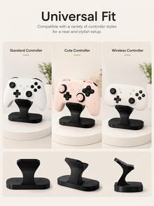 Dudukan Kontroler Game, Alas Kontroler PLA Cetak 3D, Kompatibel dengan Kontroler, Kontroler Switch Pro, dan Kontroler Game PC, Dudukan Display Desktop Stabil dengan Alas Bulat dan Penopang Melengkung, Organizer Penyimpanan Kontroler Game Ringkas, Tiga Warna: Hitam, Putih, dan Merah Muda - View 7