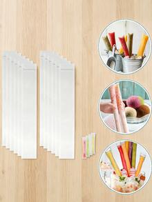Popsicle Bags, DIY Popsicle Molds, Suitable For Juice, Milkshake, Yogurt, Chocolate, Etc. Reusable, Self-Sealing Bags, Essential For Summer Cold Drinks. - Multicolor - View 4