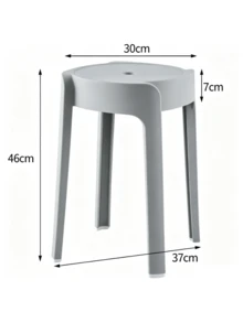 5 piezas de taburetes redondos de plástico grueso multicolor, apilables para almacenamiento, taburetes altos duraderos y antideslizantes para mesas de comedor del hogar, entrada para cambiar zapatos y uso en el baño. - Multicolor - Ver 14