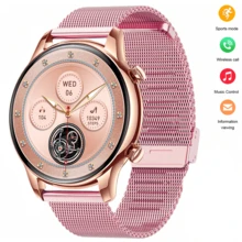 1.53" Round HD Display, Women's Smart Watch With Wireless Calling, Remote Camera, Music Player, Multi-Sport Modes Fitness Tracker, Men's Smart Watch With Stopwatch, Notification, USB Charging - Multicolor - View 8