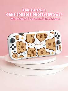 Cartoon Animal Capybara Pattern Game Console Shell And Accessories For Switch/Switch OLED, Including Protective Case, Storage Bag, Dock Shell, Console Dust Cover, Game Card Box, Controller Protective Sleeve And More Accessories Available, Suitable For Christmas, Spring Romance, Valentine's Day, Back To School Season And Other Occasions As Gifts - View 12