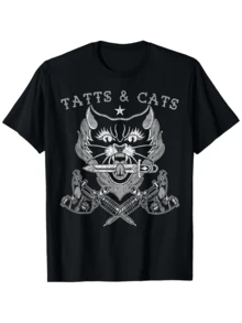 Camiseta Casual para Hombre 2026 Nueva Camiseta Negra de Peso Pesado para Hombre - Negro - Ver 1