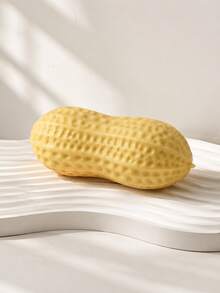 1pc Realistic Peanut Squeeze Toy, Soft Nut-Shaped Stress Relief Fidget Toy - 花生 - 查看 3