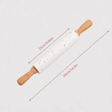 Rouleau à pâtisserie en silicone anti-adhésif Meoky avec motif bonbon coloré et manche en bois, rouleau à pâte de cuisine, convient pour le fondant, les biscuits, la pâte, la pizza, la tarte, le roulement de pâte lisse, outil de décoration de gâteau, idéal pour la pâtisserie à la maison, accessoire de pâtisserie mignon, convient aux débutants et aux passionnés de pâtisserie - Voir 11