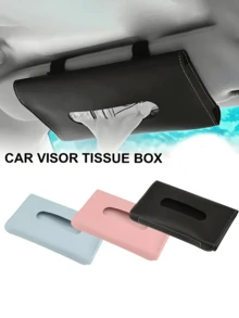 Sun Visor Tissue Box, Multifunctional Car Tissue Box, Storage Bag, Tissue Organizer Box, Universal Design, Easy To Access And Does Not Obstruct View. Used For Storing Tissues, Masks, Etc. A Must-Have Gift For Drivers. - A - View 7