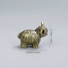 Solid Brass Vintage Mini Cow Figurine, Mini Decorative Ornament, Creative Craft For Tea Table/Desk - Charming Modern Desktop Decor, Suitable For Bedroom/Living Room, Perfect Gift Or Collectible, Creative Craft Gift - Multicolor - View 3