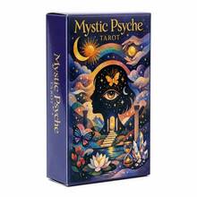 Mystic Psyche 塔羅牌 78 張卡組，適用於直覺閱讀、靈性洞察、神話煉金術、古代原型探索、日常指引、陰影工作、冥想、日誌記錄、自我發現、能量連結與轉化 - 薄荷藍 - 查看 9