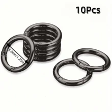 5/10/15/20/30 cái móc khóa carabiner tròn bằng kim loại có lò xo mở được, đầu nối móc khóa, phù hợp làm trang sức DIY và phụ kiện cho doanh nghiệp nhỏ - Nhiều màu - View 61