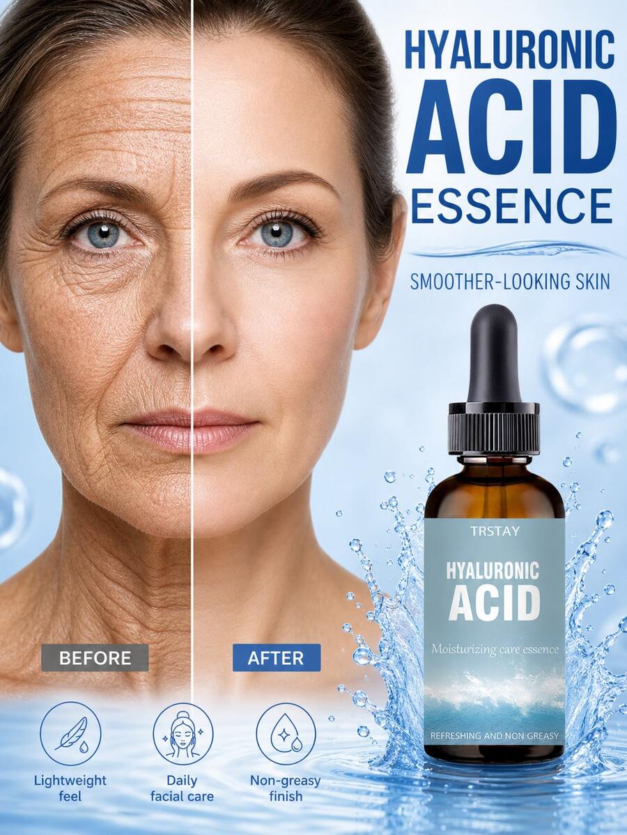 Facial Serum, Lightweight Moisture Blend, Soft Comfortable Skin Touch, Gentle Daily Skincare Ritual, Pre Event Skin Prep, Natural Radiant Look - 彩色 - 查看 1