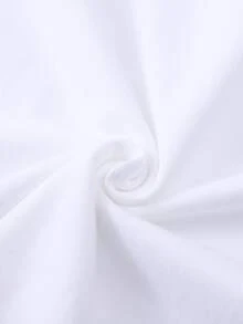 Esta camiseta casual de algodón para mujer presenta un estampado sencillo y elegante. El diseño de manga corta es perfecto para unas vacaciones en la playa, lo que lo convierte en una excele - Blanco - Ver 4