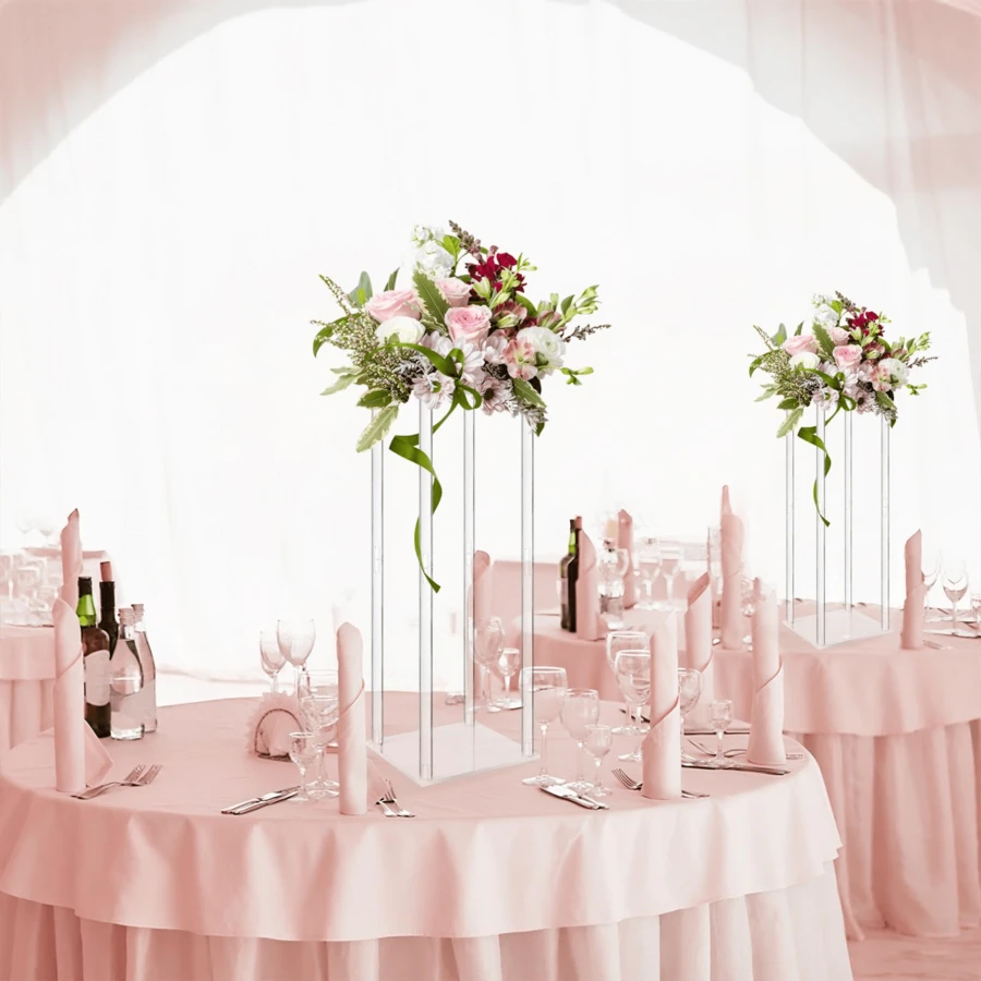 Acrylic Flower Pot Stand, Suitable For Birthday Party, Wedding, Celebration Decoration, Flower Storage And Display. - Transparent - View 1