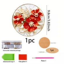 Juego de posavasos de pintura de diamantes 5D DIY, para principiantes, manualidades de pintura y suministros de costura para adultos, adecuado para decoración del hogar, accesorios de boda y recuerdos de fiesta, decoración de Acción de Gracias, Halloween y regalos de Navidad - Posavasos con diamantes de imitación - Ver 4