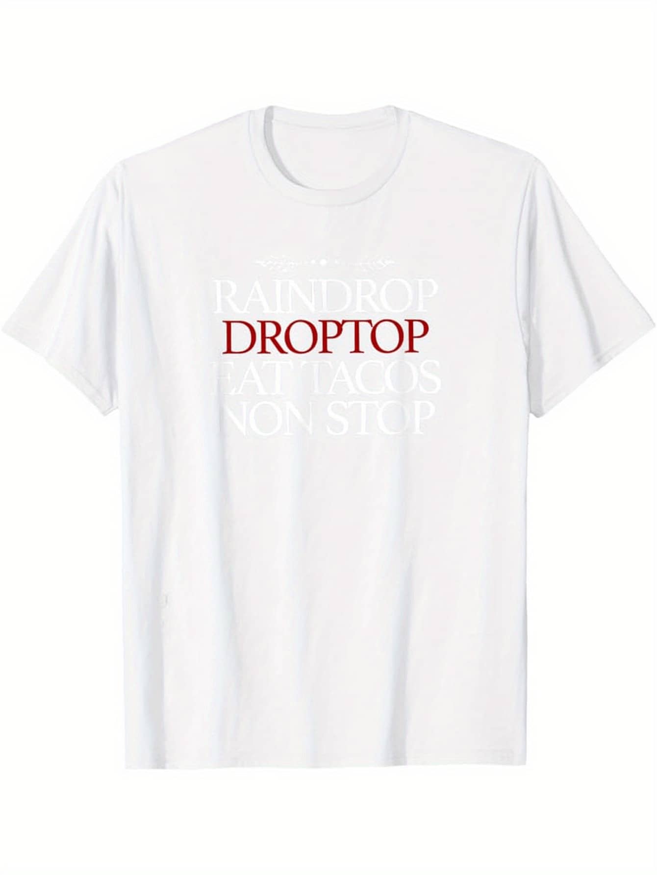 Camiseta Divertida para Amantes de los Tacos para Hombre - Impresa con el motivo Comiendo Tacos Sin Parar, con un diseño de comida mexicana y texto en español, camiseta casual de manga cor - Blanco - Ver 1