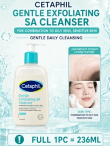 Cetaphil 水楊酸溫和潔面凝膠 236ml 正裝/29ml 試用裝，溫和去角質與清潔，減少瑕疵，平衡油脂分泌，適合油性與敏感肌膚 - 絲塔芙水楊酸嫩膚溫和潔面啫咖哩 - 查看 12