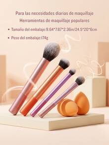 RHODE Set de bálsamo labial Hailey de 3 piezas (incluye delineador de labios, bálsamo labial y rubor). Set de maquillaje. Set de brochas de maquillaje de regalo promocional (6 brochas). Rubor portátil, delineador de labios con péptidos, brillo labial con péptidos. Maquillaje e hidratación para rostro y labios. - pecas+tostada - Ver 10