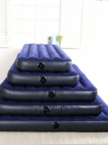 1pc Multi-Size Household Inflatable Mat, Flocked Wear-Resistant And Moisture-Proof Nap Bed, Portable For Outdoor Camping, Foldable Thickened Inflatable Mattress. - Royal Blue - View 7