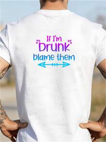 Camisetas% originales. Si estoy borracha, les doy la culpa. Camisetas divertidas a juego para mejores amigos y familiares. - Blanco - Ver 6