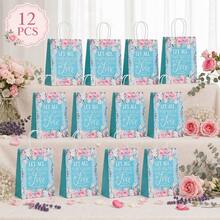 Reusable Floral Gift Bags With Bible Verses, Christian Baptism Paper Gift Bags Suitable For Women, Wedding, Birthday Gift Packaging - Color Mixing - View 14