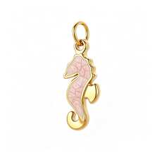 1pc Gold Seahorse Pendant Colorful Seahorse Shaped Charm Accessory Suitable For Necklace Bracelet Earrings Decoration Versatile Fashion - Multicolor - View 5