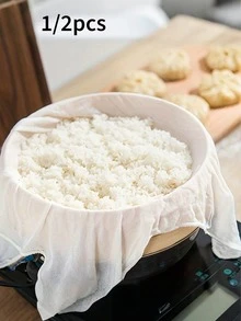 蒸笼布、食物蒸笼垫、家用可重复使用不粘纱布、蒸笼垫、蒸笼、包子垫、烘焙蒸笼垫、蒸面包和水煮海鲜、蒸饺/面包/包子/米饭、食物滤布、家用厨房用品、烘焙用品 - 彩色 - 查看 1