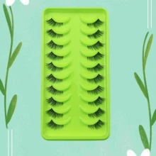 10 Pairs 3D Faux Mink Natural Short Half-Length False Eyelashes, 6-10mm Cross-Curled Transparent Stem, Soft & Comfortable, Elongates Outer Eye Corner, Reusable, Suitable For Women's Daily & Date Wear - View 7