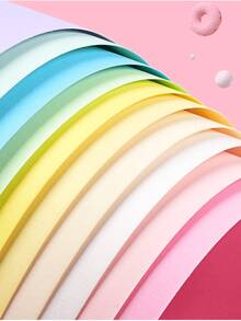 A4 Size 230g Colorful Cardstock, Suitable For Children's DIY Crafts, Origami, Painting, Greeting Card Making, Office Printing, Etc., Back To School Essential. - 10 Colors, 20 Sheets - View 3