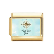 1pc Gold Tone Italian Style Graduation & Inspirational Quote Printed Pendant, English-Italian Bilingual Slogan DIY Jewelry Accessory, Suitable For Graduation Gift - Graduation Season Printing Module - View 22