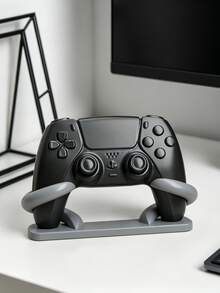 P S 5/P S 4/Xboxss Controller Stand With Corner Design | Sharp Angle Artistic Design, Stable Non-Slip Base, Compatible With DualSense Controller | Desktop/Display Stand Storage, Essential Accessory For Gaming Live Stream/Player Collection - Acute Angle Artistic Design - View 2