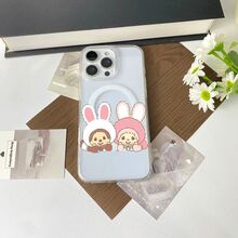 エルフ ツインテール ピンクのハート アニメキャラクターケース,プレゼント用・自分用両方に大活躍！感あふれるキュートスマホケース - クリア - チェックする 1
