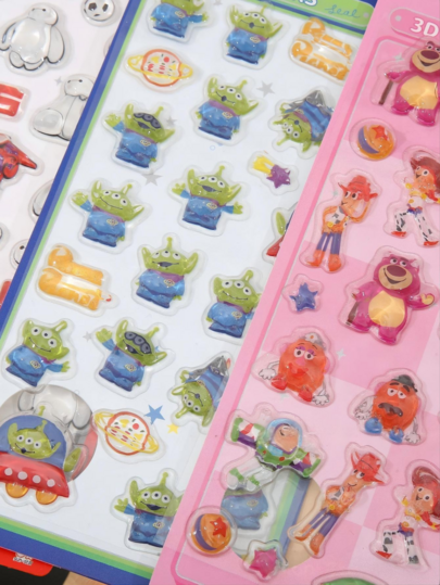 Cute 3D/DIY Candy Resin Stickers, Cute DIY Embossed Stickers, Durable, Strong Adhesion And Waterproof, Featuring Vibrant Japanese Anime Characters. Made Of Sturdy Material With Distinct Layering And Full Of Energy.