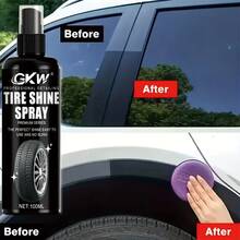 GKW Tire Gloss Spray - Long-Lasting Shiny Black Gloss, UV Resistant And Weatherproof, Instant Brightening And Renewal Effect, Formula Suitable For All Vehicles - Suitable For Car, Truck, Motorcycle, SUV, Bicycle Tire And Wheel Maintenance Spray - Repair And Protect Tires, Easy-To-Use Nozzle Suitable For Professional And DIY Use, Vehicle Grooming, Glossy Effect, Protective Coating, Professional Car Detailer Use - 100ml - View 3