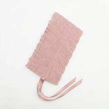 1 peça Scrunchie de cabelo com renda, elástico de cabelo de cor lisa com cordão, confortável e de alta elasticidade, adequado para vários penteados, escola, acessórios de cabelo femininos, acessórios de beleza, outono, viagem, acessórios, elástico de cabelo feminino - Ver 10