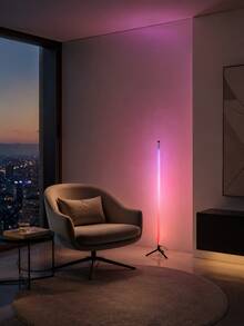 1個 [LED夜燈] USB供電長型落地燈，柔和彩色背光，適用於臥室、宿舍、客廳和床邊氛圍 - 彩色 - 查看 7