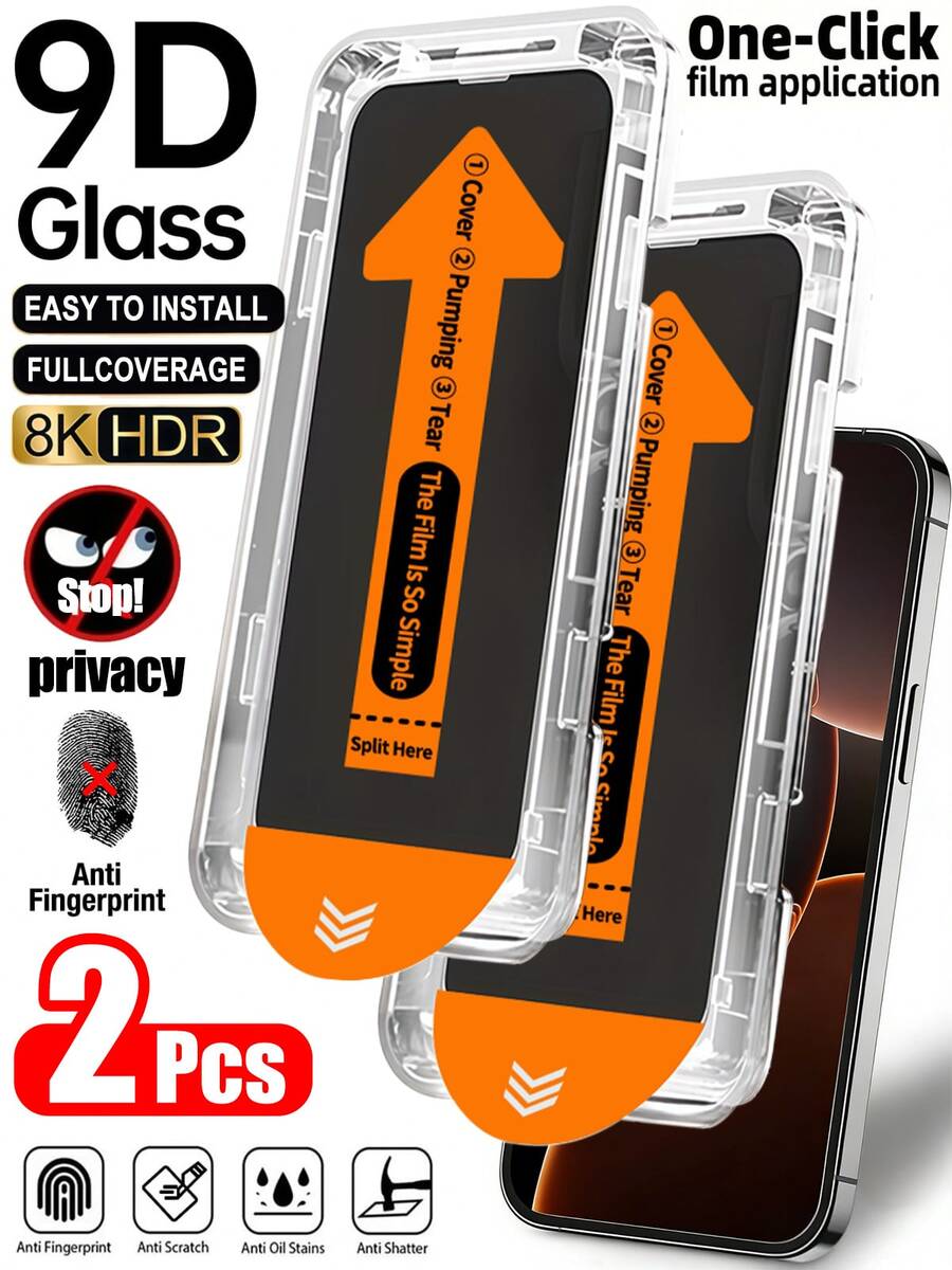 CASECOPS 2片裝隱私鋼化玻璃螢幕保護貼附自動對位安裝套件 - 相容於 17 Pro Max/17 Pro/17 Air/17/17e, 16 Plus/16 Pro Max/16 Pro/16e/16, 15 Plus/15 Pro Max/15 Pro/15, 14 Pro Max/14/14 Plus/14 Pro, 13/13 Pro/13 Pro Max, 12/11/X 系列及更多。採用高品質 9H 硬度隱私鋼化玻璃製成，超快速安裝，防塵設計，為您的手機螢幕提供全面保護
