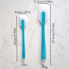矽膠刮刀 2 件組，耐熱柔軟刮刀配不鏽鋼芯 - 高品質握把廚房用具 - 無縫、耐用、可用洗碗機 - 彩色 - 查看 6