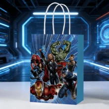 Marvel 1套/10個，超級遊戲蜘蛛人及其好友禮物袋，卡通主題糖果袋，派對與節日生日裝飾袋，蜘蛛人特色商品 - 可愛派對禮物袋，適合生日活動（隨機款式） - 查看 3