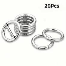 5/10/15/20/30 cái móc khóa carabiner tròn bằng kim loại có lò xo mở được, đầu nối móc khóa, phù hợp làm trang sức DIY và phụ kiện cho doanh nghiệp nhỏ - Nhiều màu - View 50
