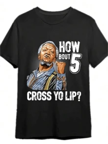 Gift, Perfect For Halloween, Thanksgiving, Christmas, Suitable For Men, Women, Family And Friends, Casual Black Short-Sleeved Crew Neck T-Shirt, Sizes S To 3XL. - 黑色 - 查看 1