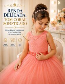 Long Dress For Children, Youth, Party, Flower Girl, Bridesmaid, Wedding, Flower Girl, Debutante, Princess, Miss, Lace With Bow, 3/4 Sleeve, Luxury - 3 To 16 Years - 乾枯玫瑰色 - 查看 6