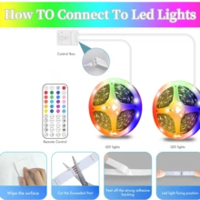 Self-Adhesive LED Light Strip, Equipped With A Remote Control And App Control, With Intelligent Dimming And Color Changing Function, Flexible RGB Light Strip, SMD 5050 LEDs, Suitable For Backlighting TVs As Well As For Decoration In Bedrooms And Living Rooms. - EU C Type Plug(220-240V) - View 7