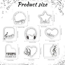 1/8入音樂符號便利貼 備忘錄便箋紙 音樂符號文具 創意可撕式可重複使用 自黏式便箋紙 筆記本 適用於冰箱留言、學生文具、學校用品與開學季 - 彩色 - 查看 6